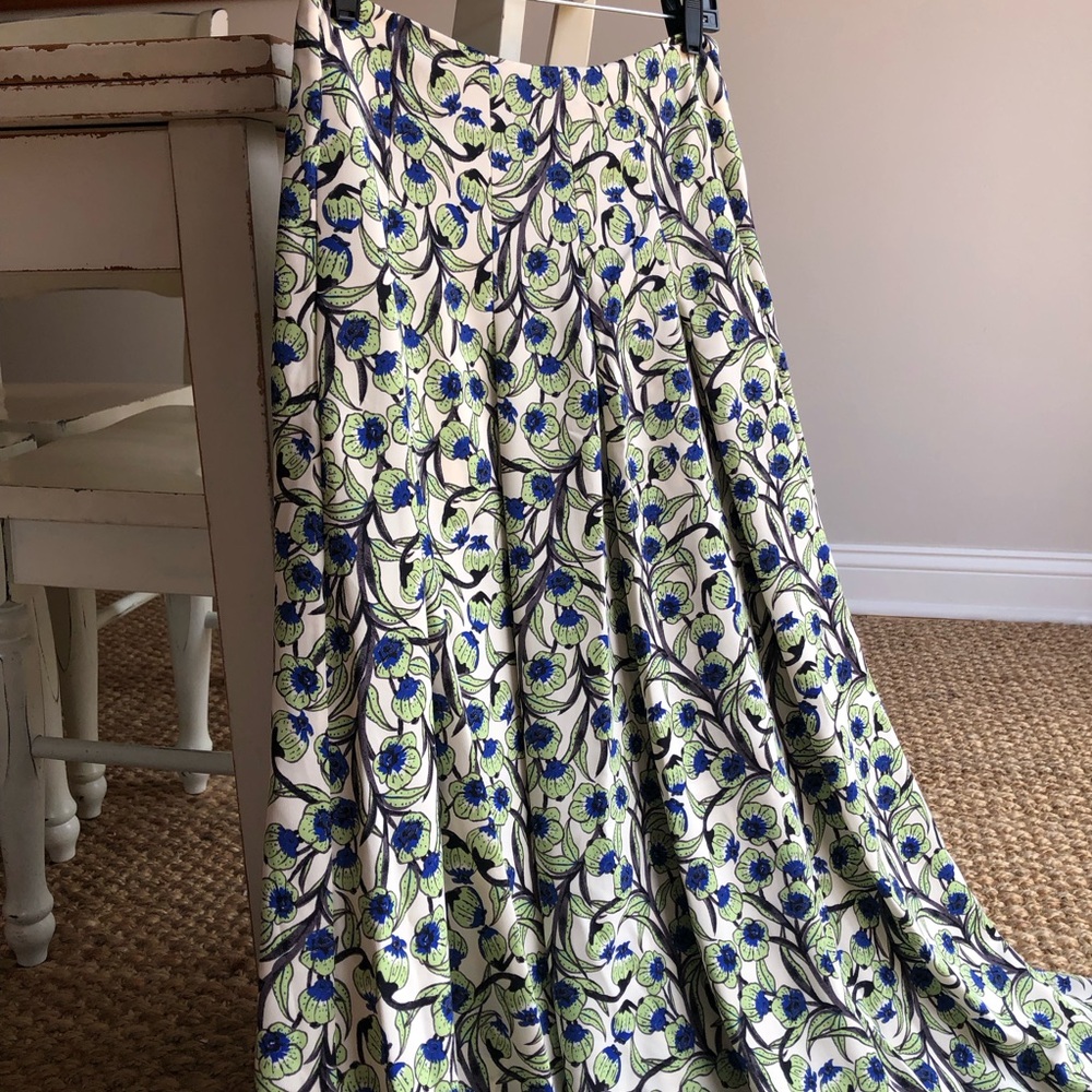 ME+EM Floral Maxi Skirt in Cream and Blue - Picture 10 of 13